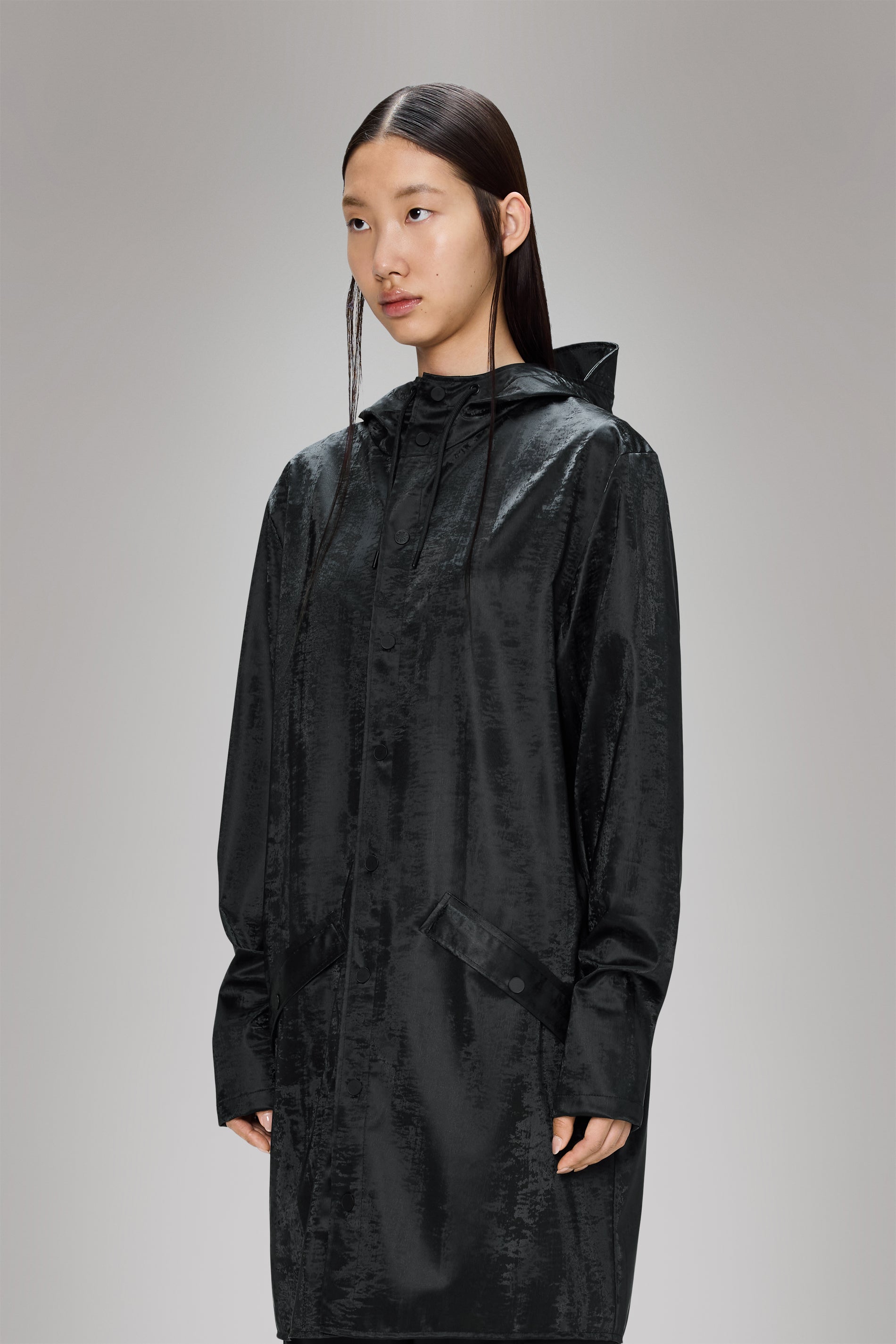 RAINS Long Jacket Coal Jacket