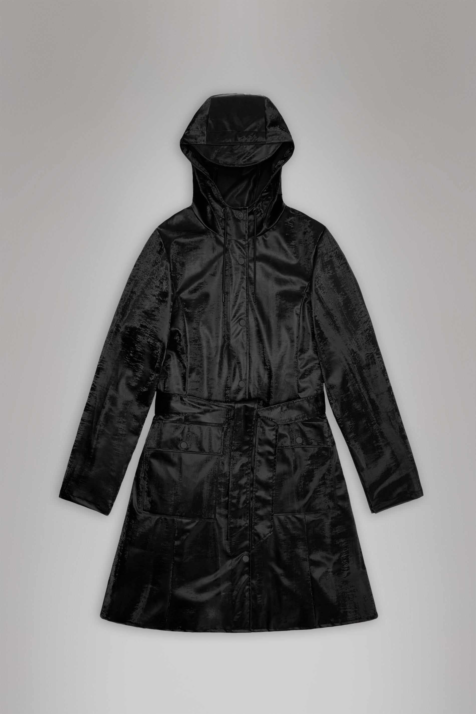 Rains Curve Long Jacket
 Coal Jacket