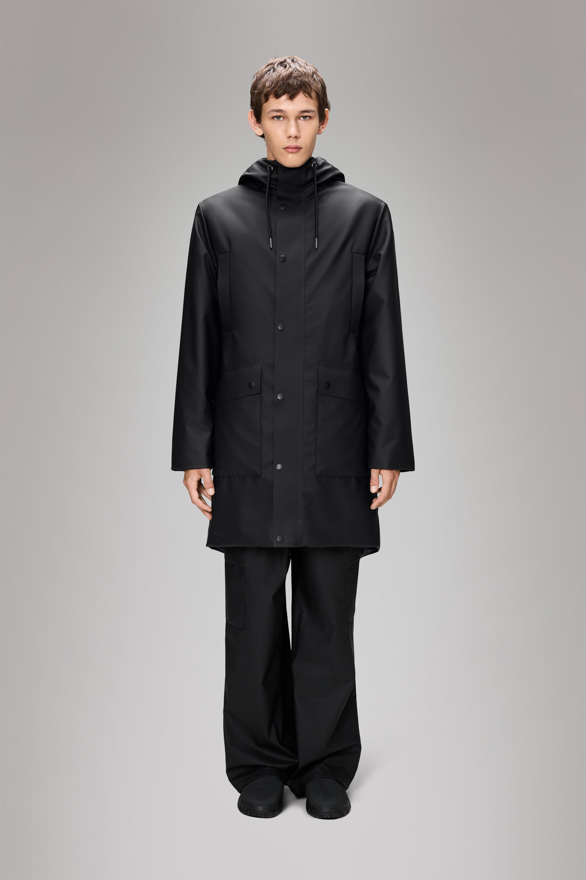 RAINS Nome Long Parka Black Jacket