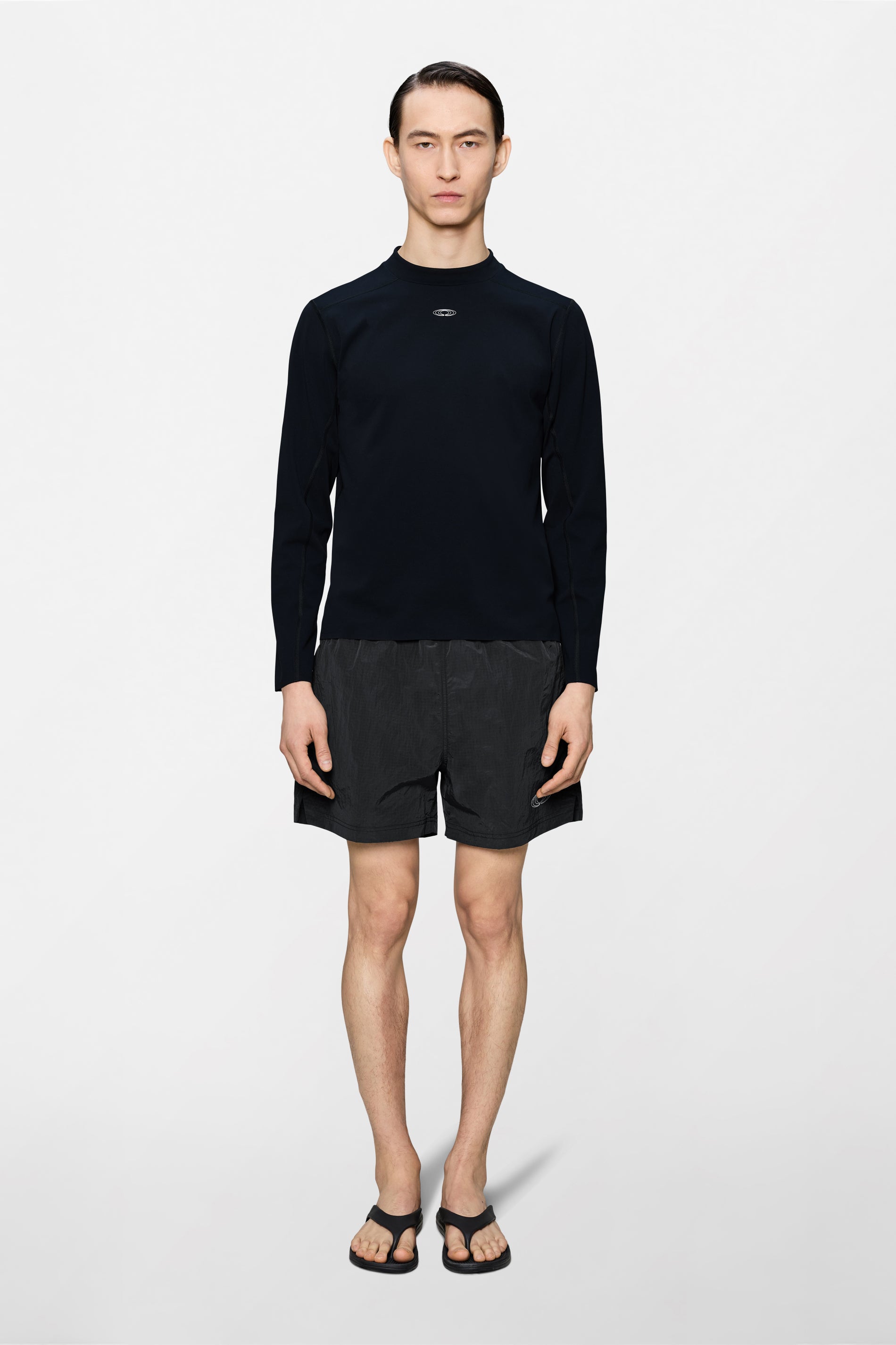 RAINS Warm-Up Long Sleeve Top Black Long Sleeve