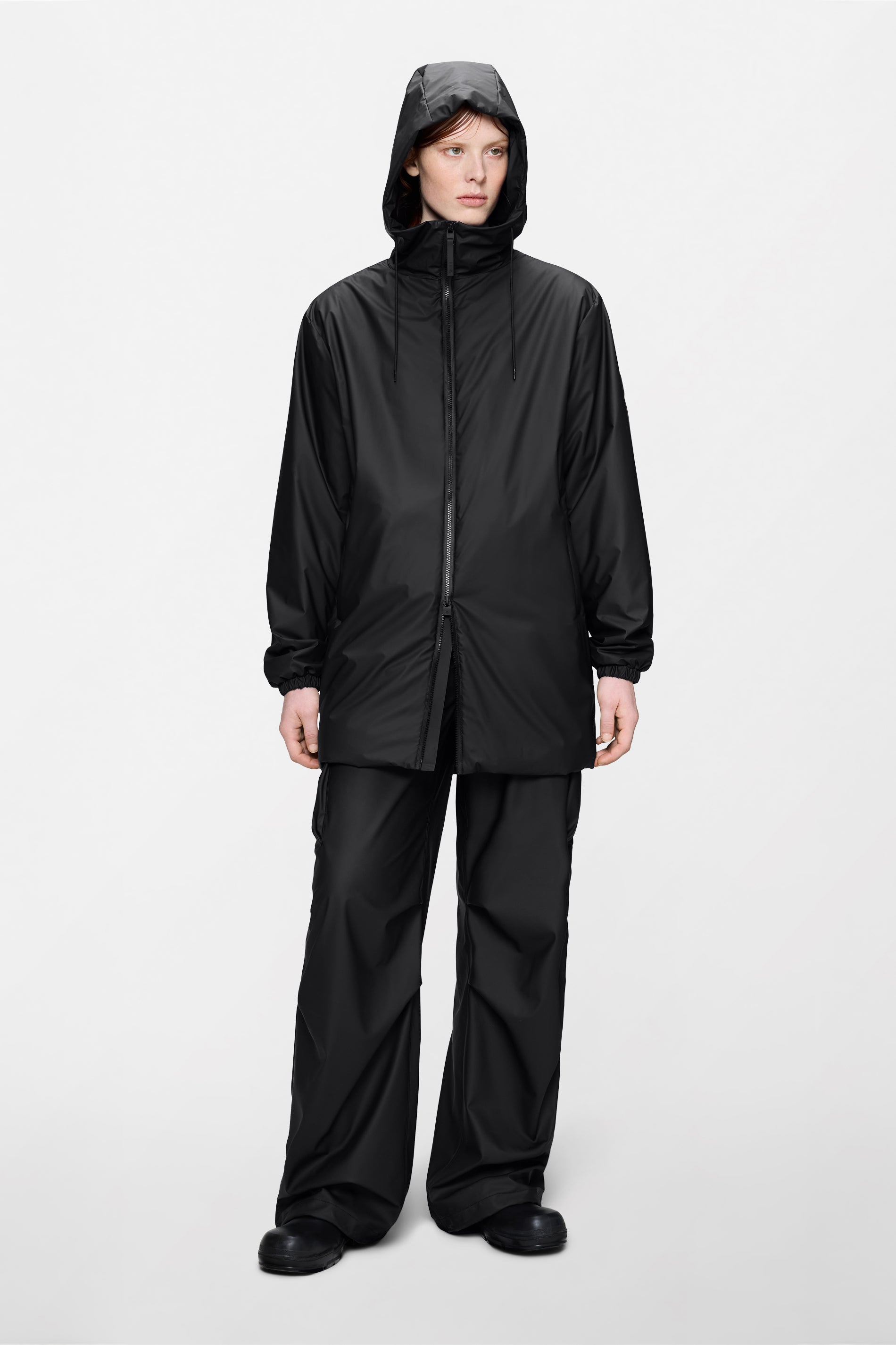 RAINS Lohja Long Insulated Jacket Black Jacket