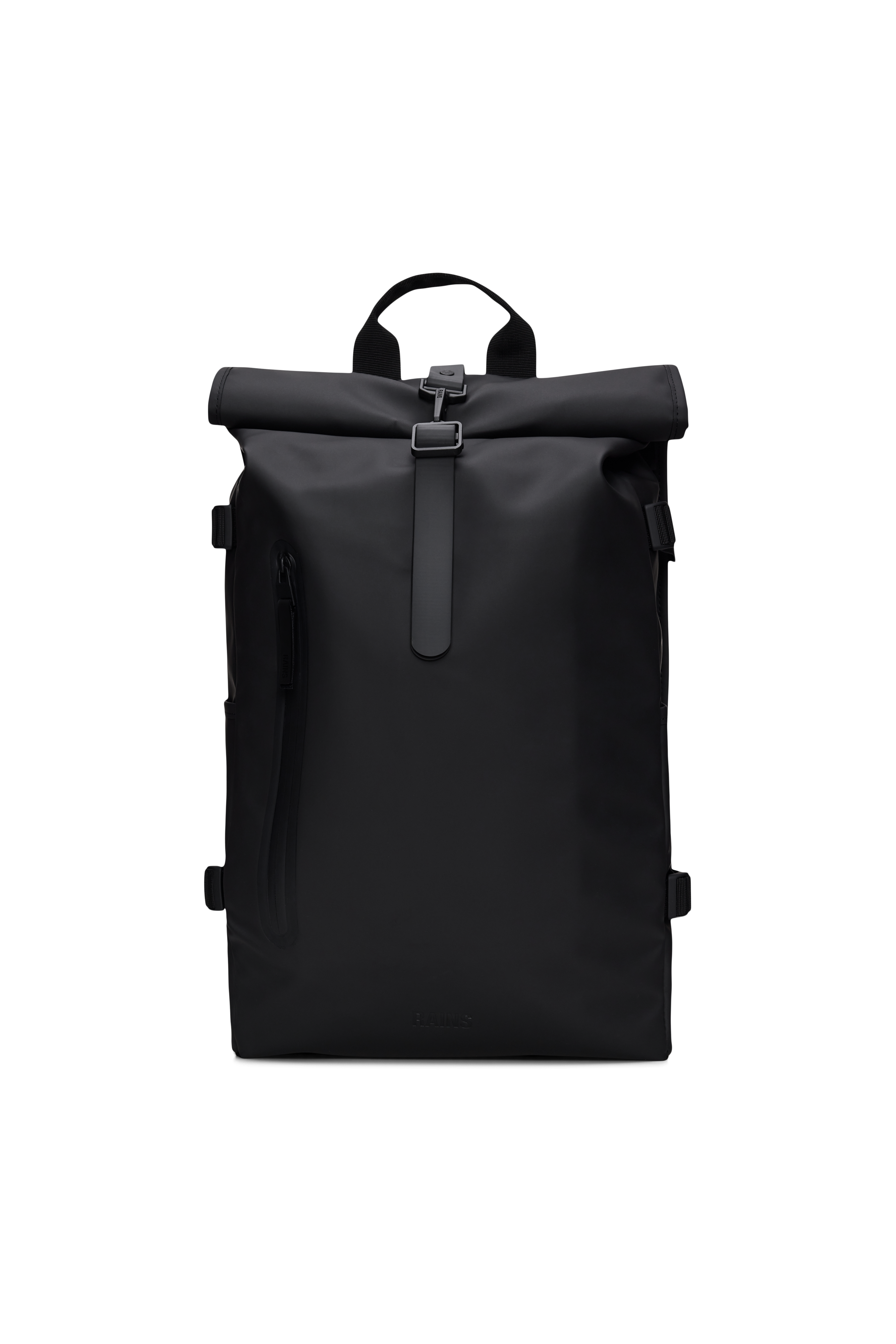 RAINS Rolltop Rucksack Large Black 23L H63 x D14 x W32 cm Backpack