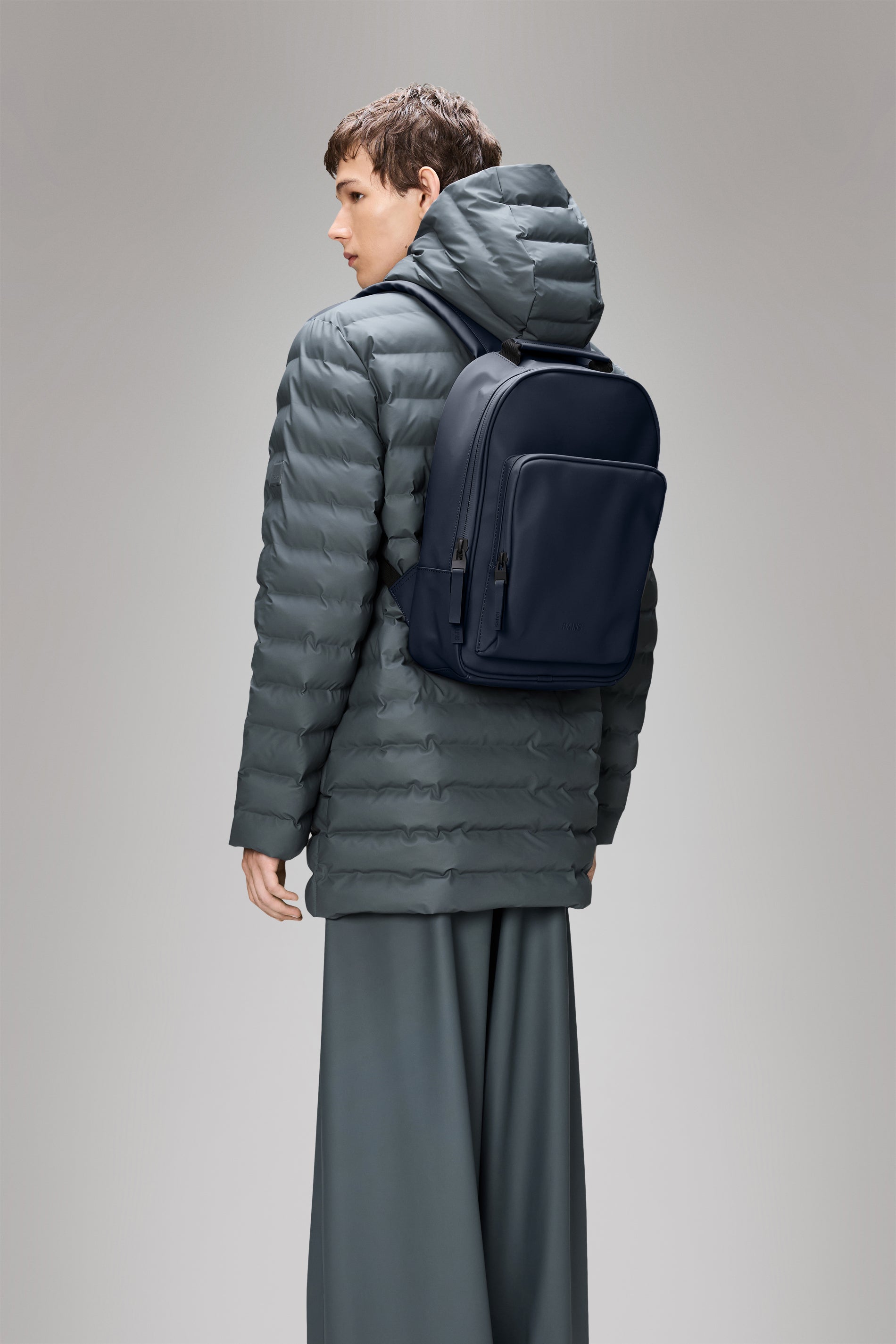 RAINS Book Daypack Navy Backpack