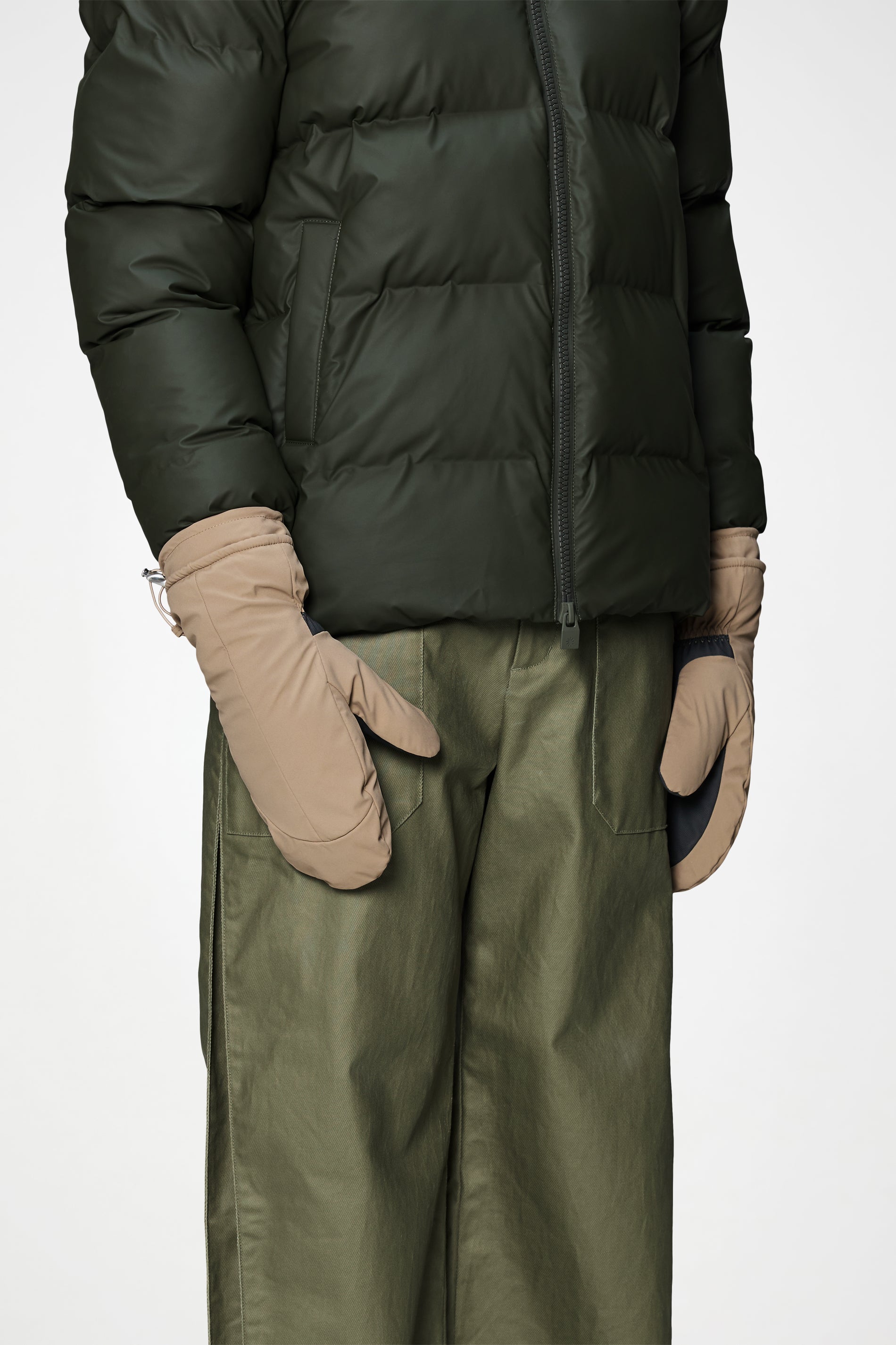 RAINS Sarna Insulated mittens Beige Gloves & Mittens