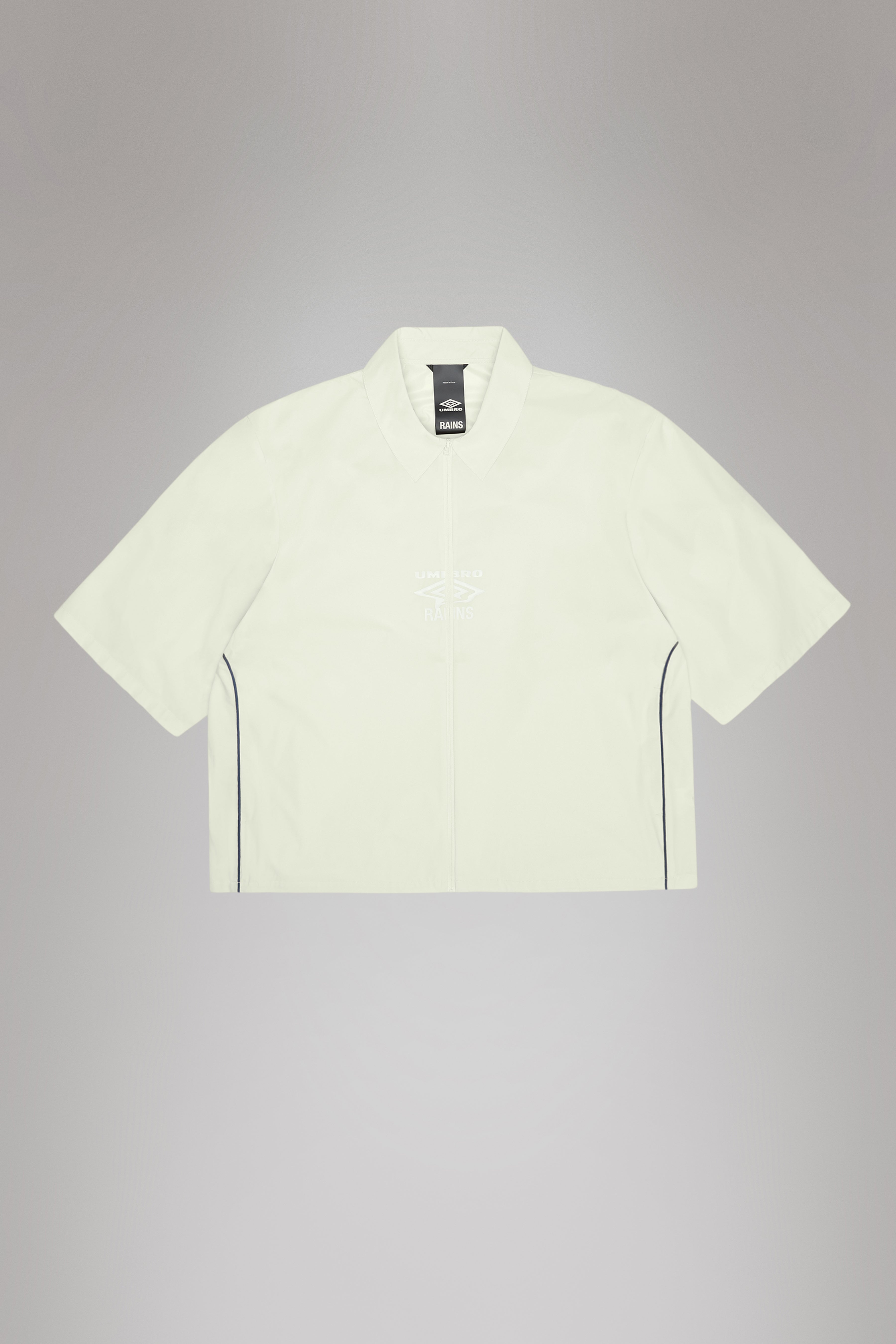 RAINS Rains x Umbro Drill Overshirt Vintage White Short Sleeve