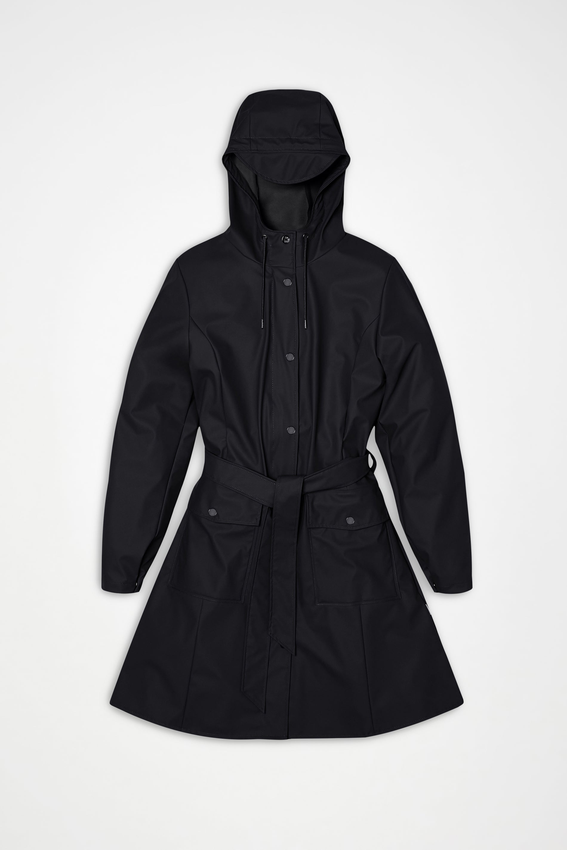 RAINS Curve Long Jacket
 Black Jacket