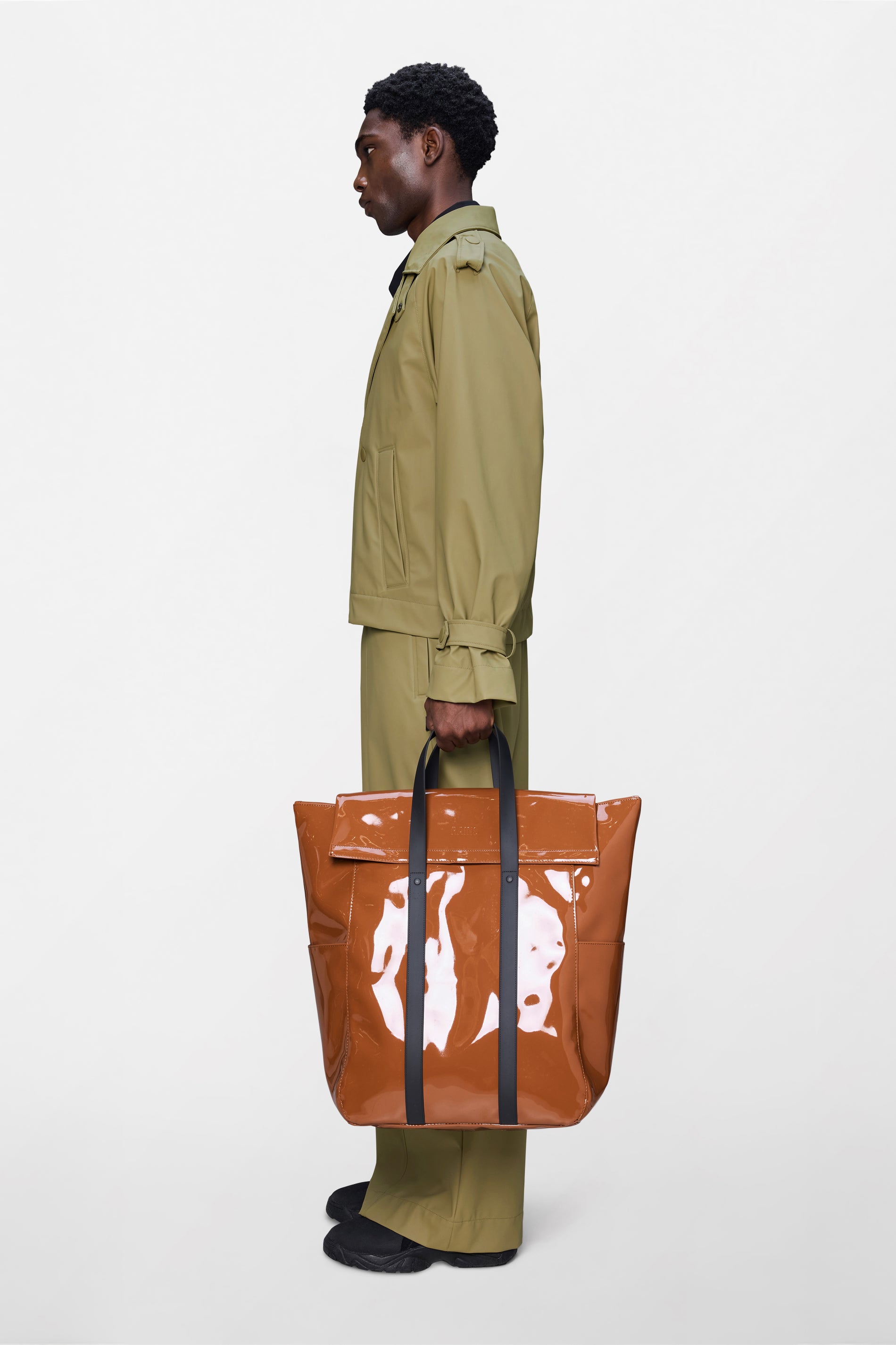 RAINS 2 Way Tote Bag Large Ochre 29L H47 x D18 x W35 cm Tote