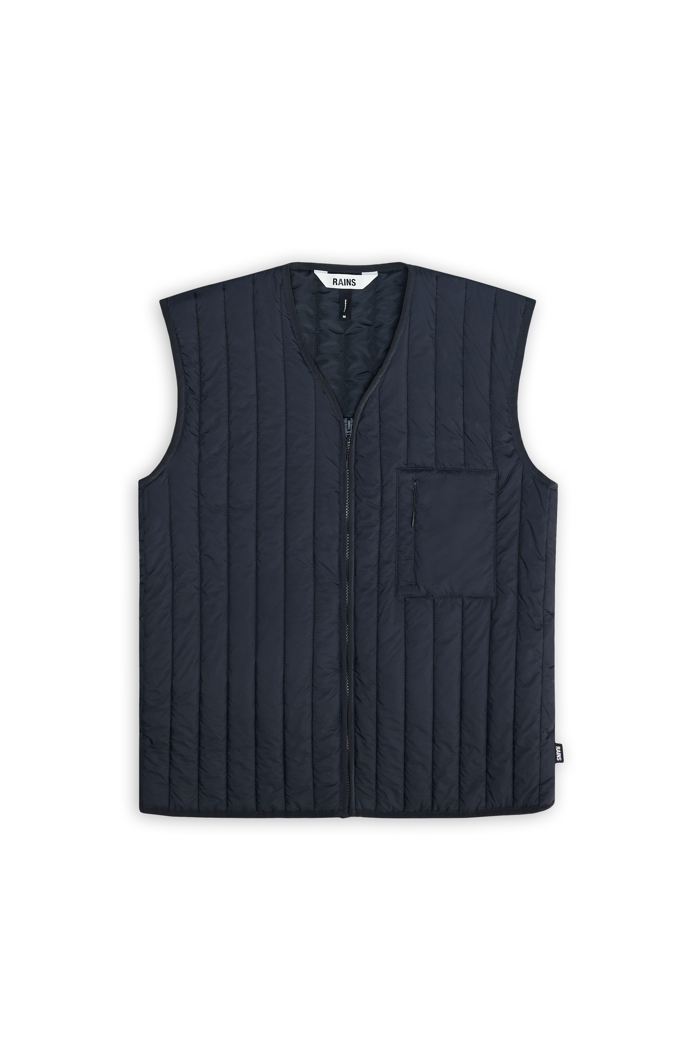 RAINS Banja Liner Vest Navy Short Sleeve
