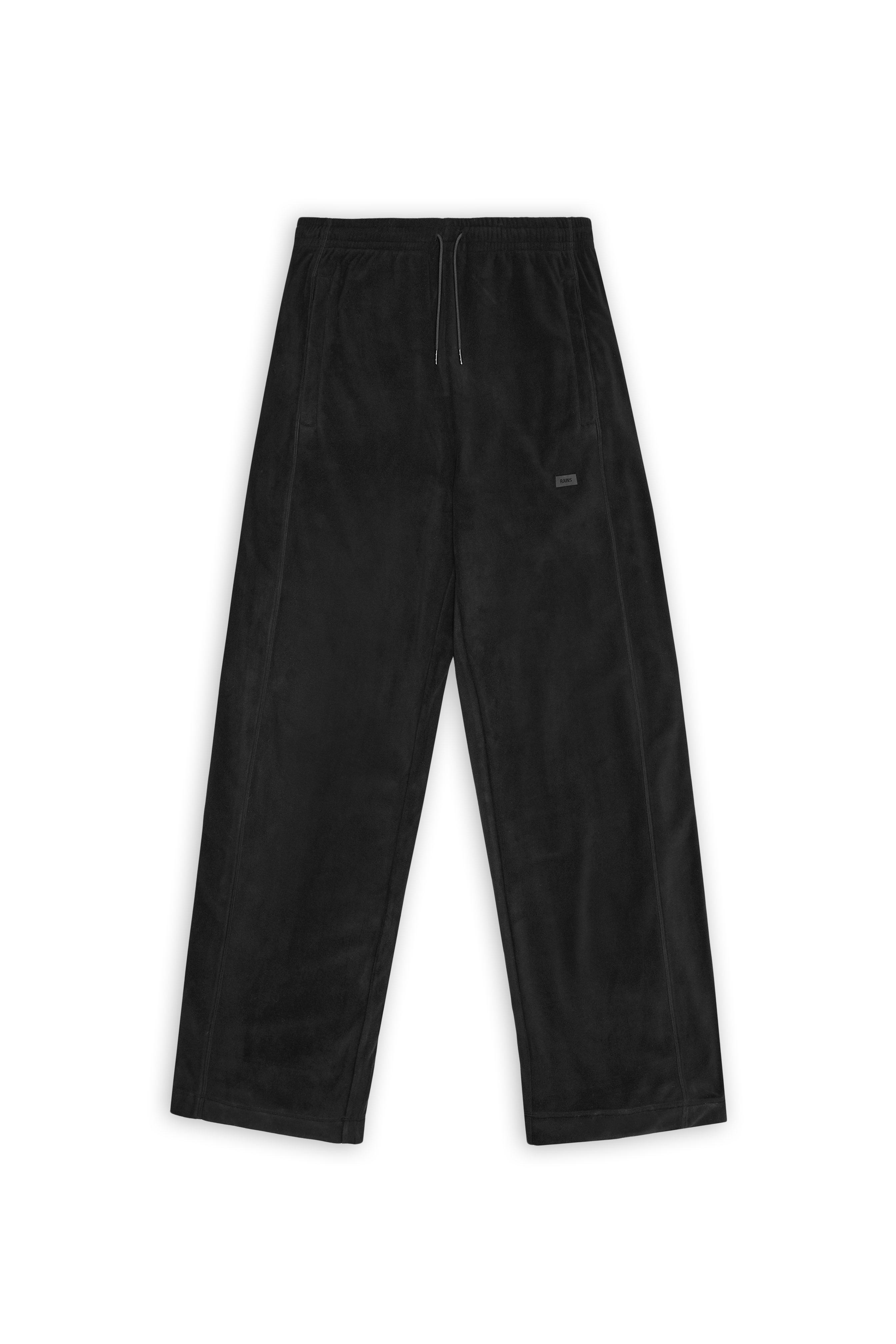 RAINS Addis Fleece Pants Wide Black Pants