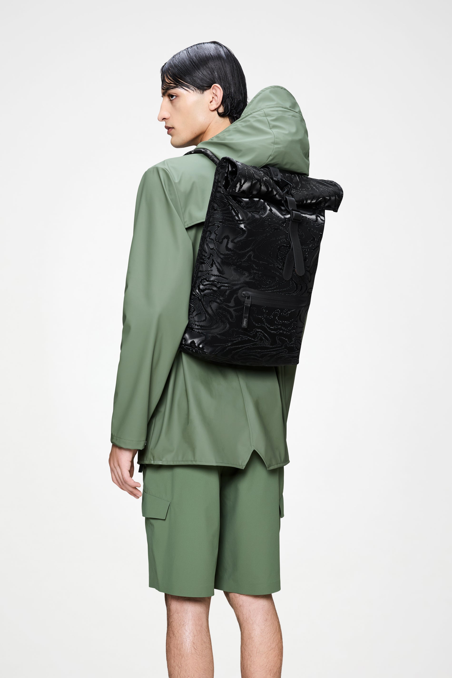 RAINS Rolltop Rucksack Amp 19L H48 x D11 x W32 cm Backpack