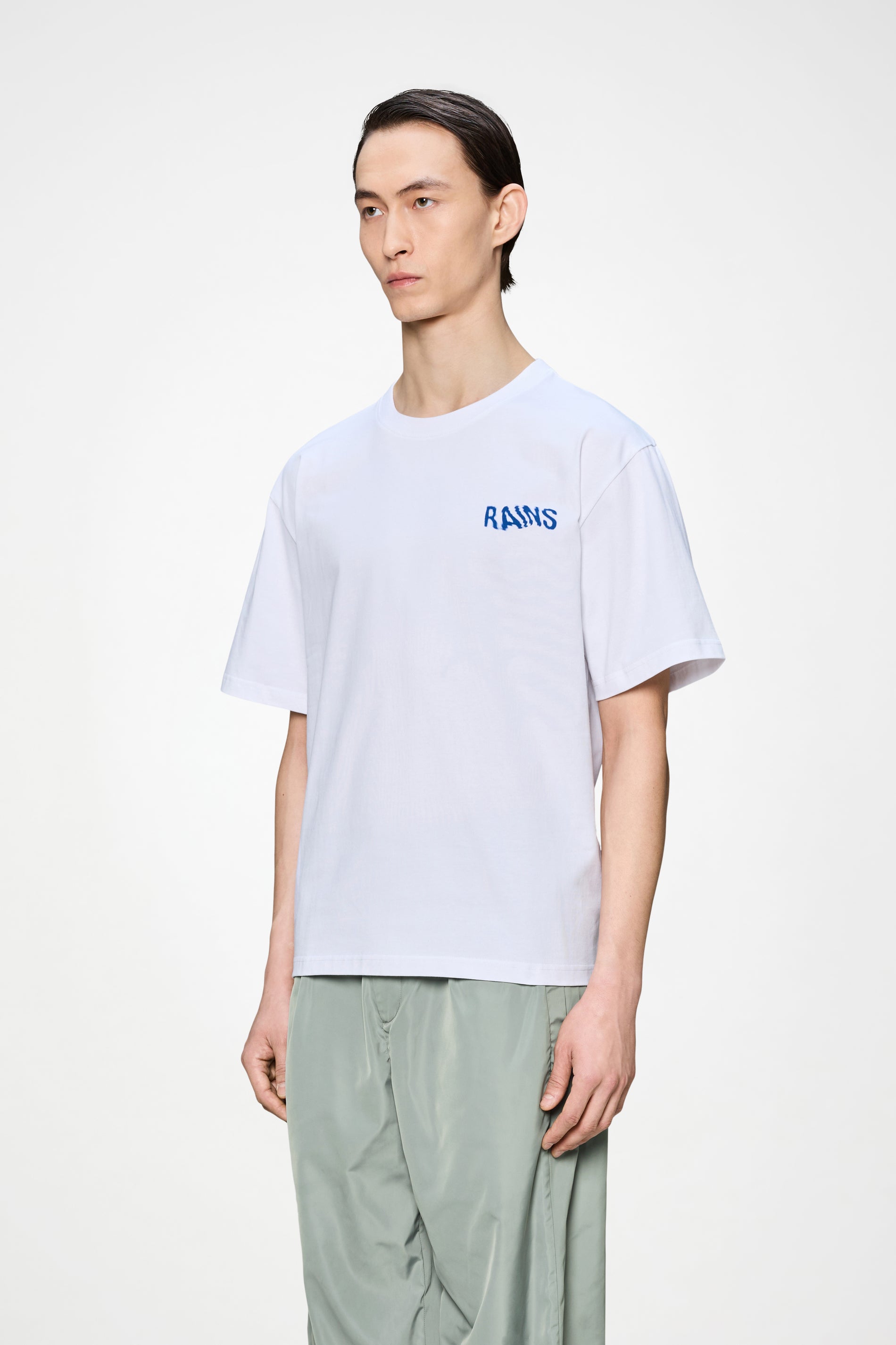 RAINS Classic T-shirt Ripple White Short Sleeve