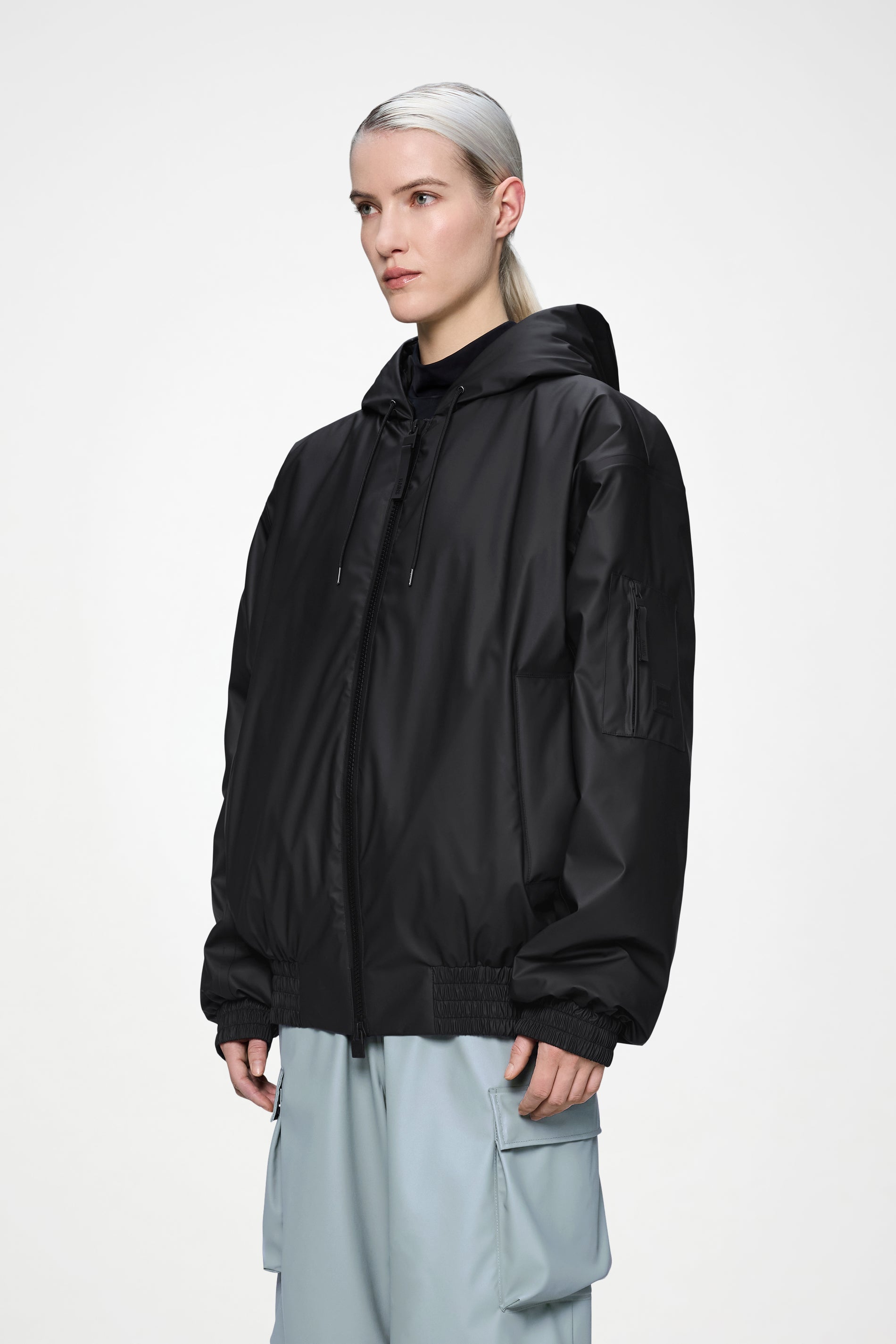 RAINS Lohja Insulated Bomber Jacket Black Jacket