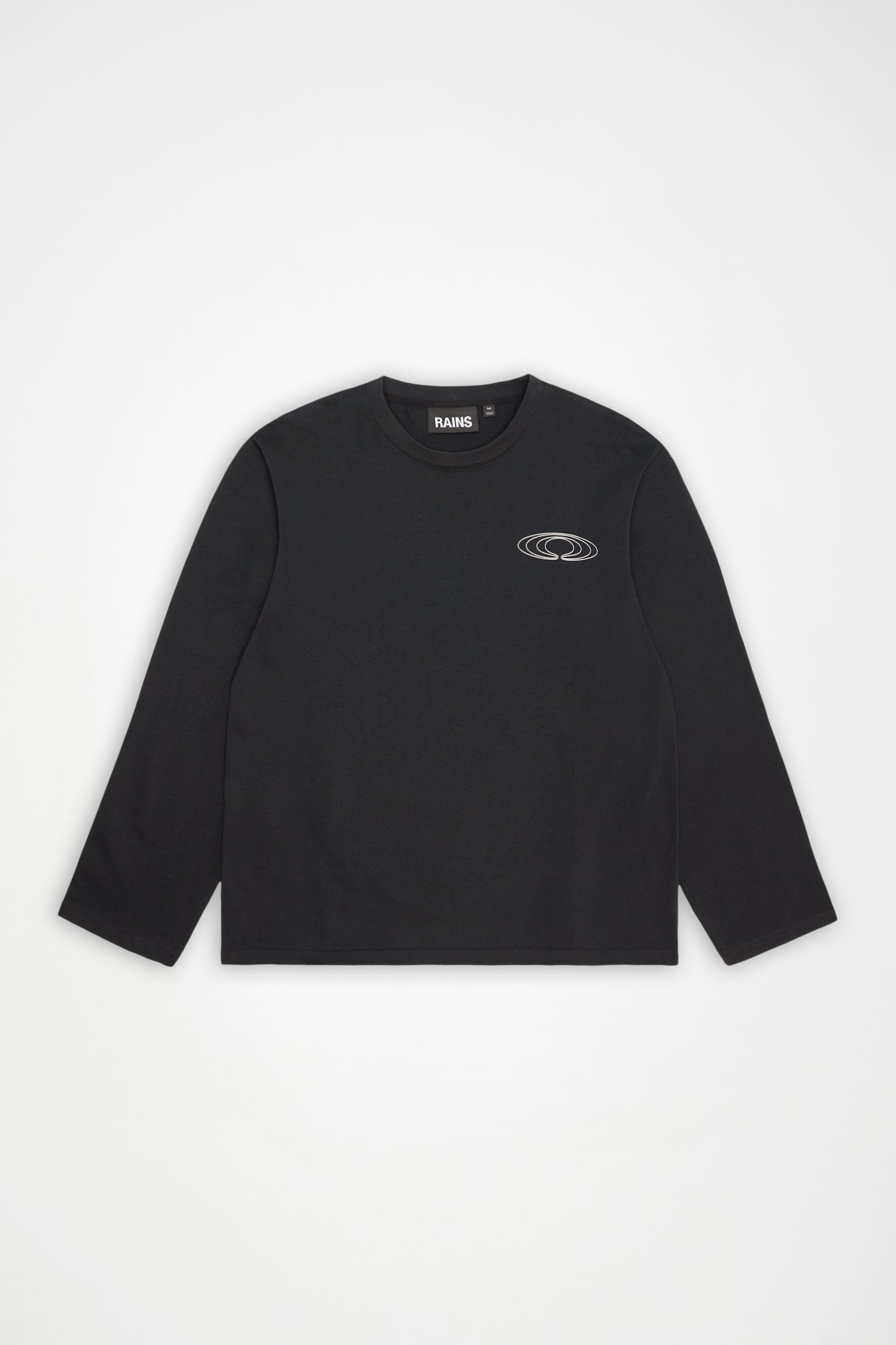 RAINS Classic Long Sleeve T-Shirt Black Long Sleeve