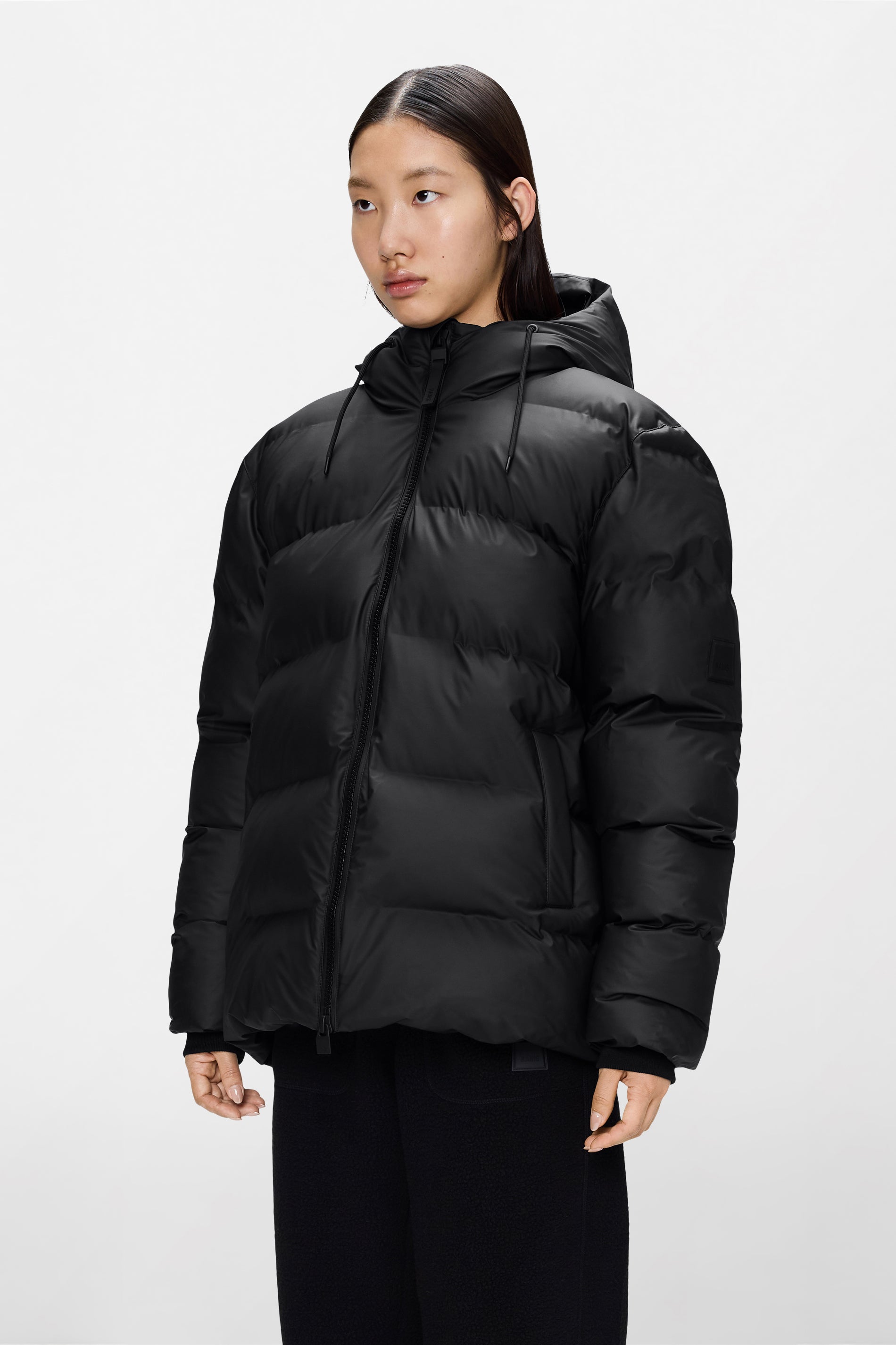 RAINS Alta Puffer Jacket Black Jacket