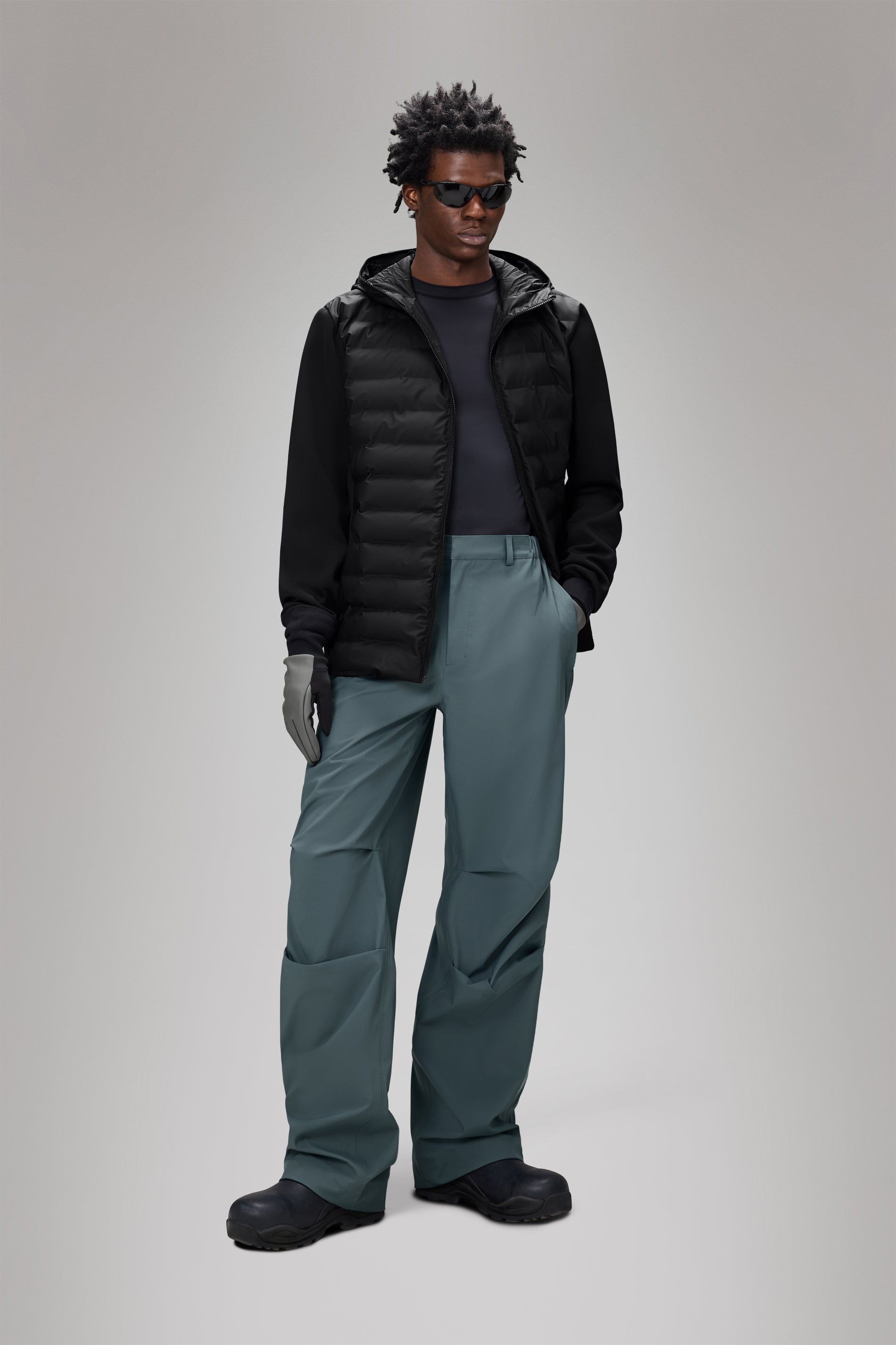 RAINS Safi Fleece Hybrid Jacket Black Jacket