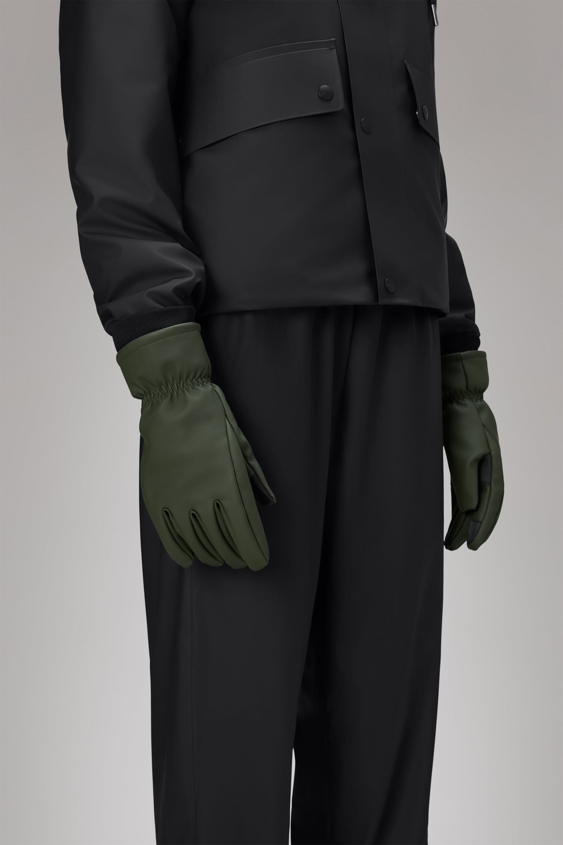 RAINS Insulated Gloves Green Gloves & Mittens