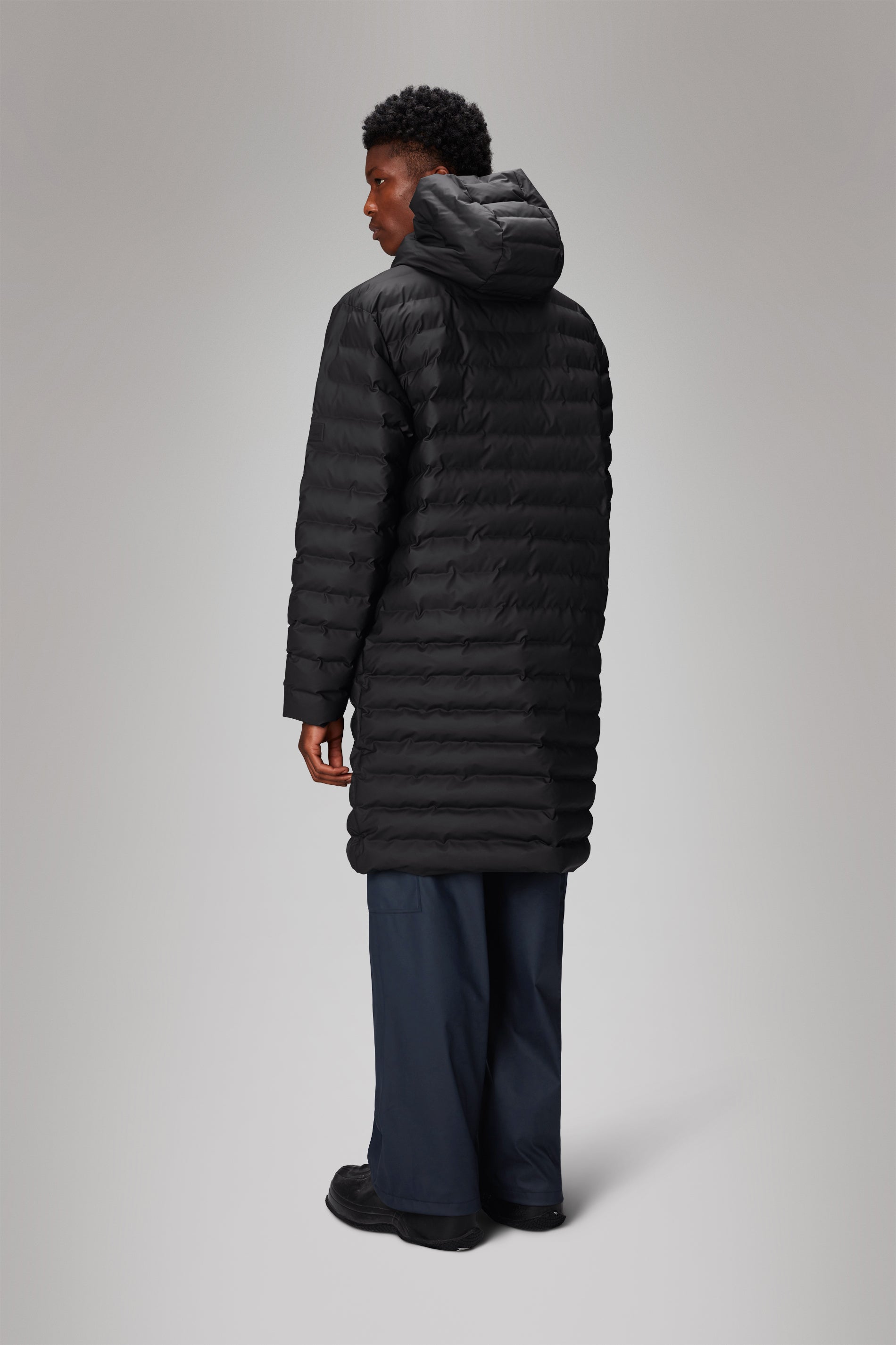 RAINS Lohja Longer Puffer Jacket Black Jacket