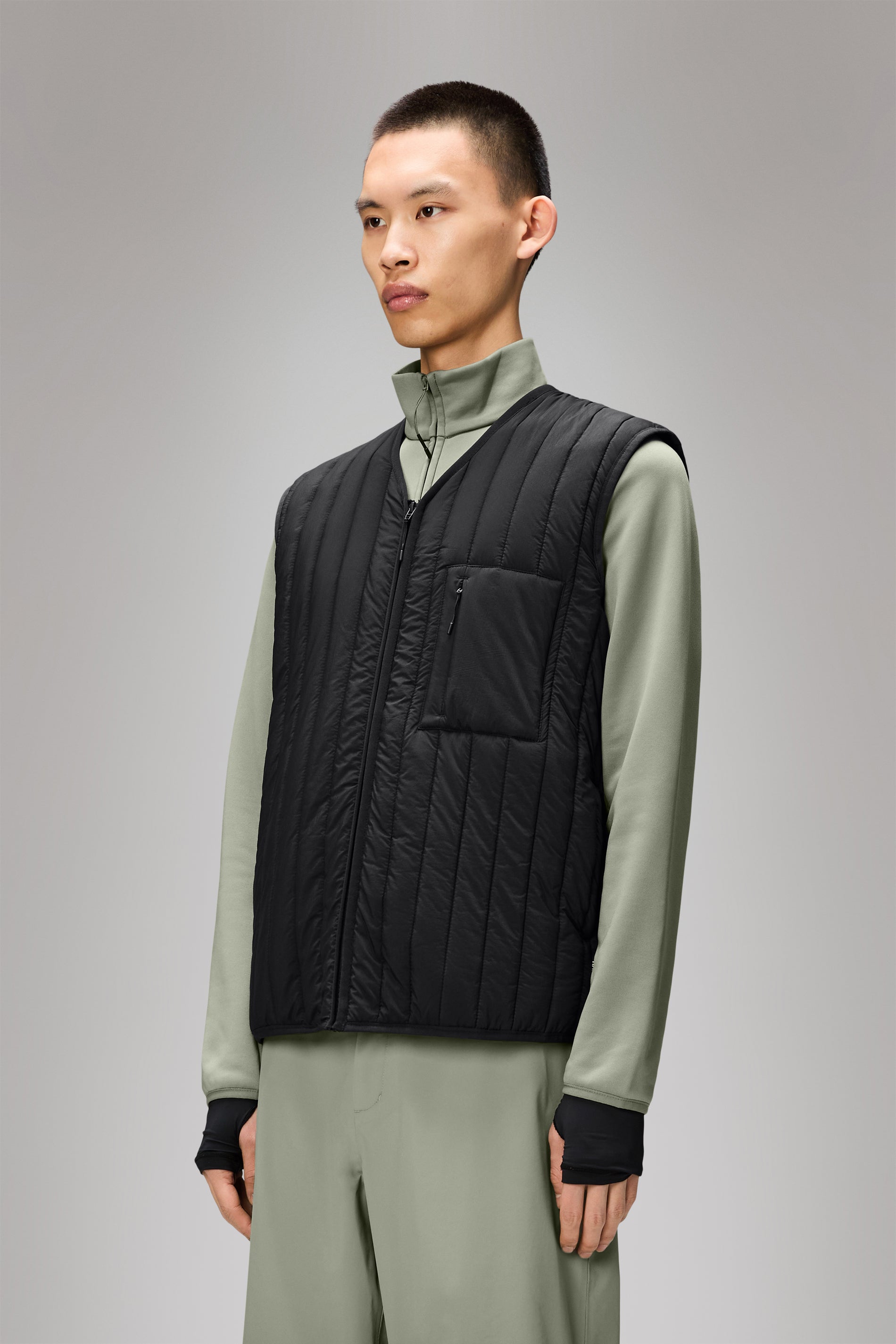 RAINS Banja Liner Vest Black Short Sleeve