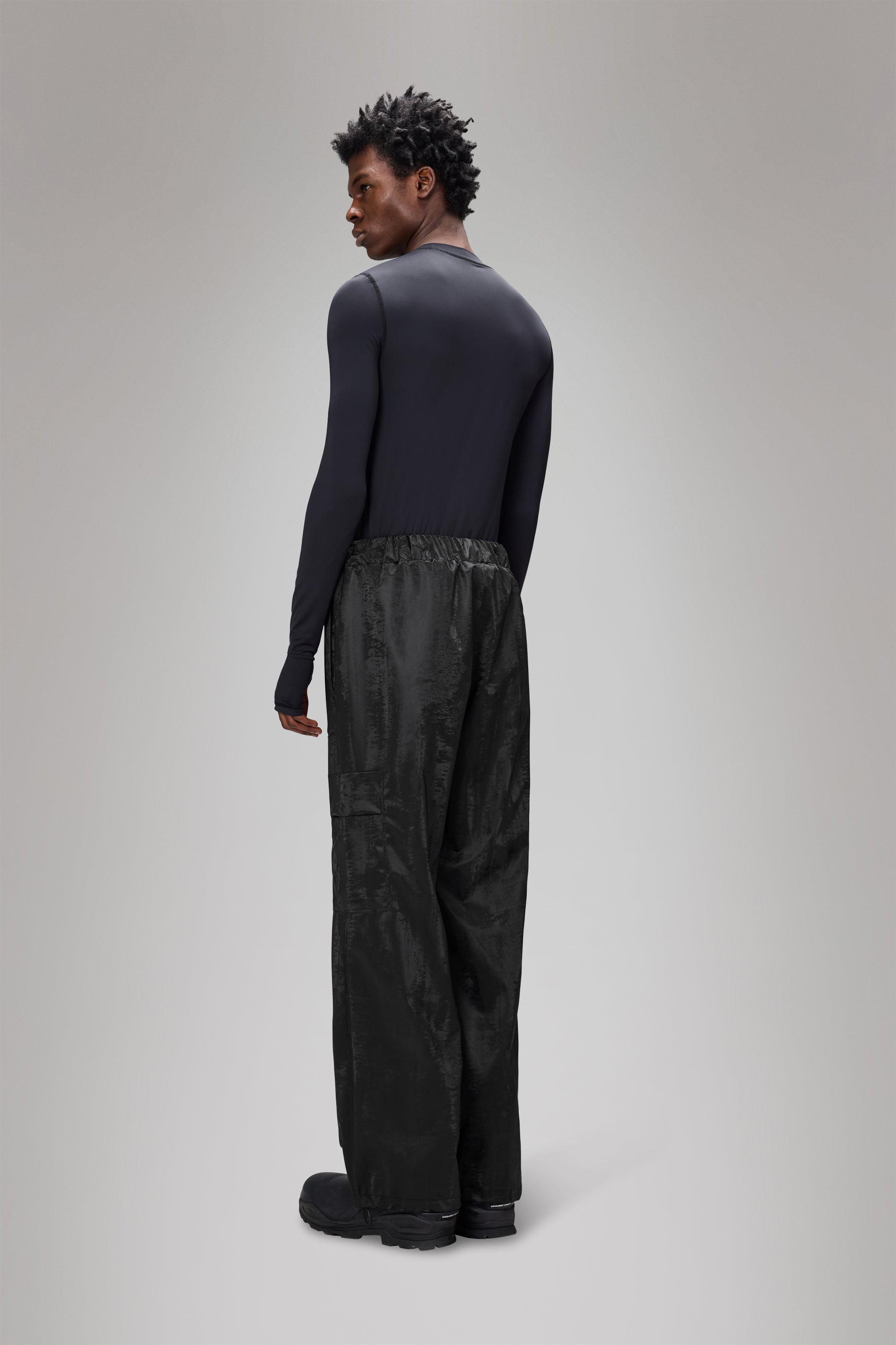 RAINS Cargo Rain Pants Wide Coal Pants