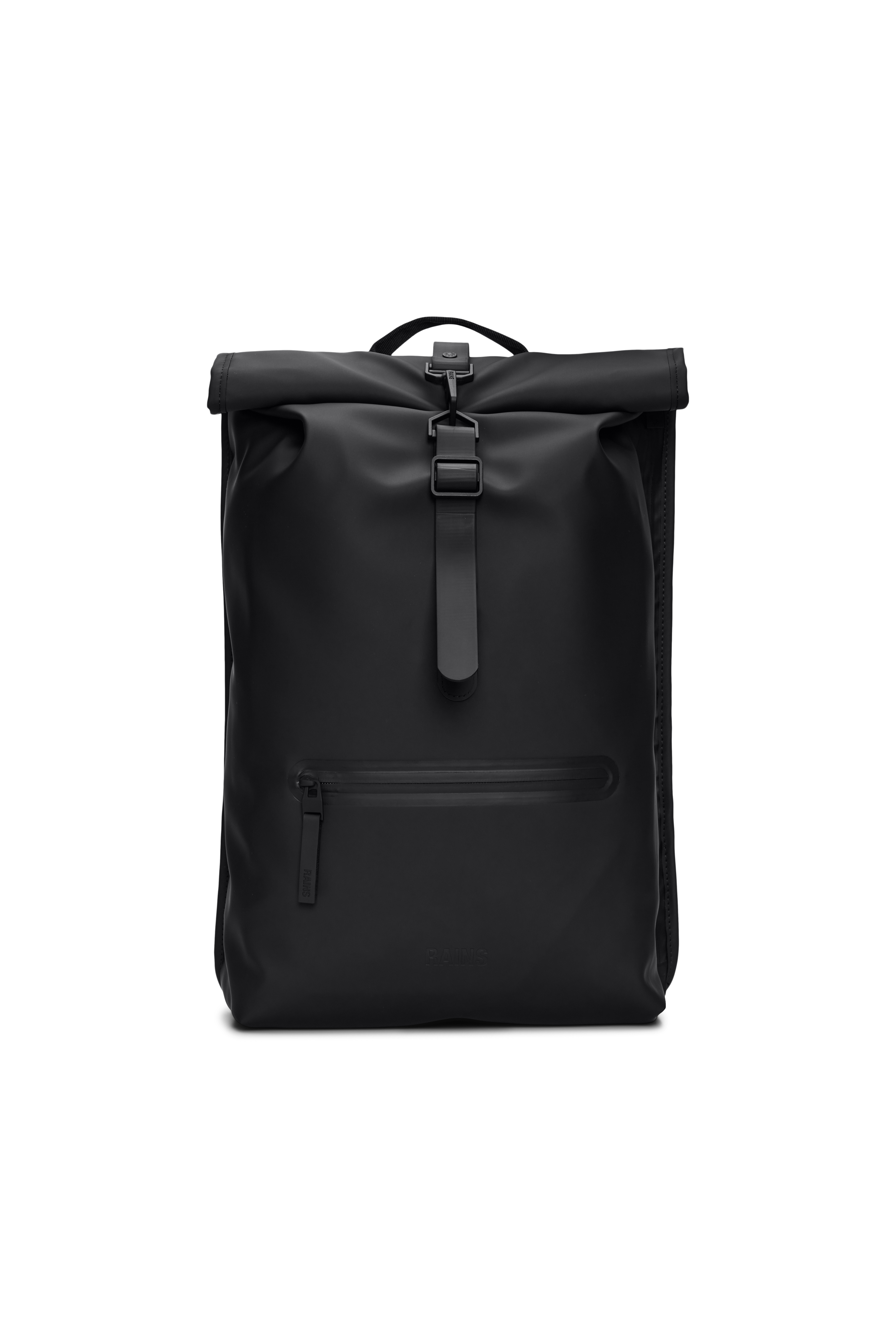 RAINS Rolltop Rucksack Black Backpack