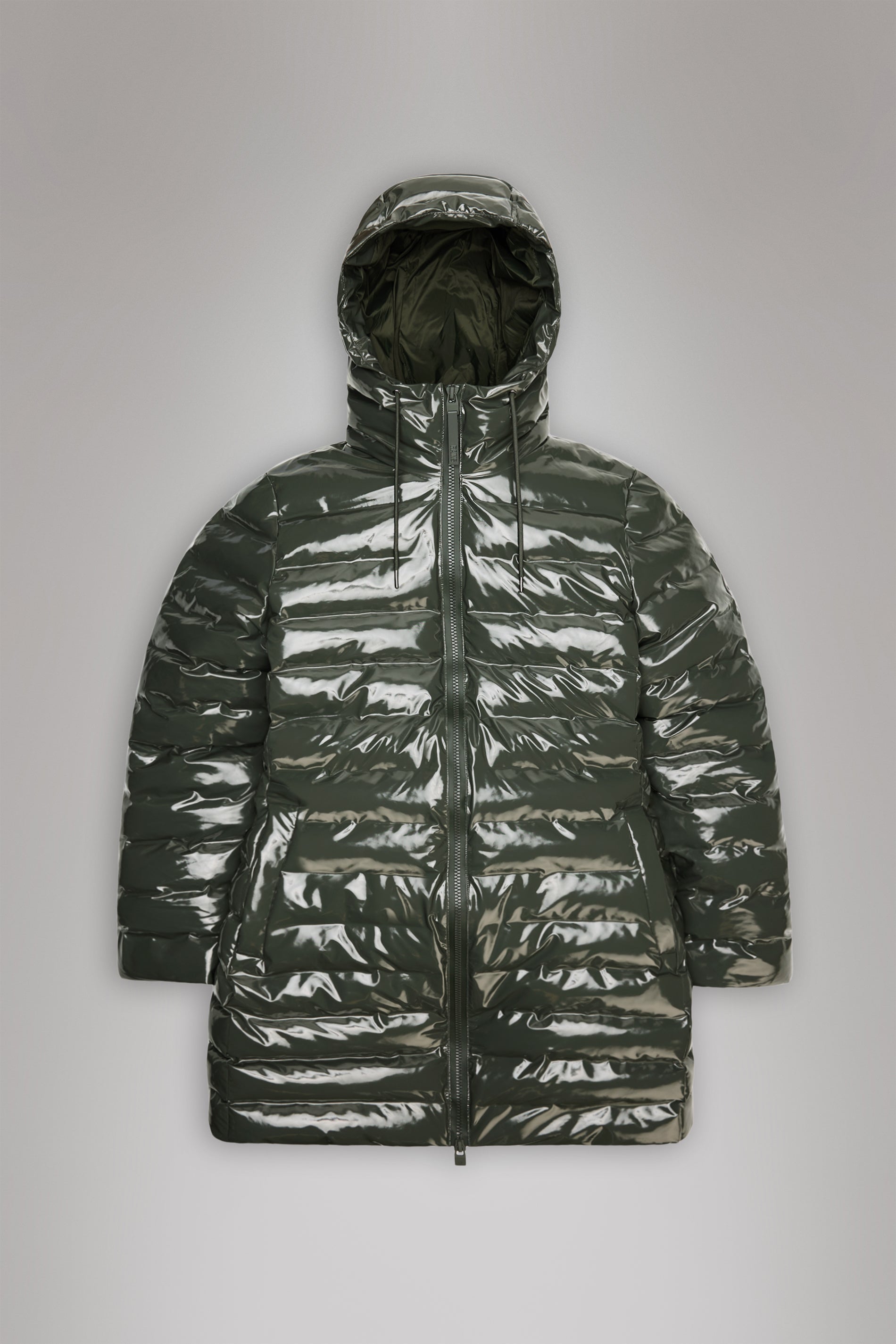 Rains Lohja Long Puffer Curve Jacket Swamp Jacket