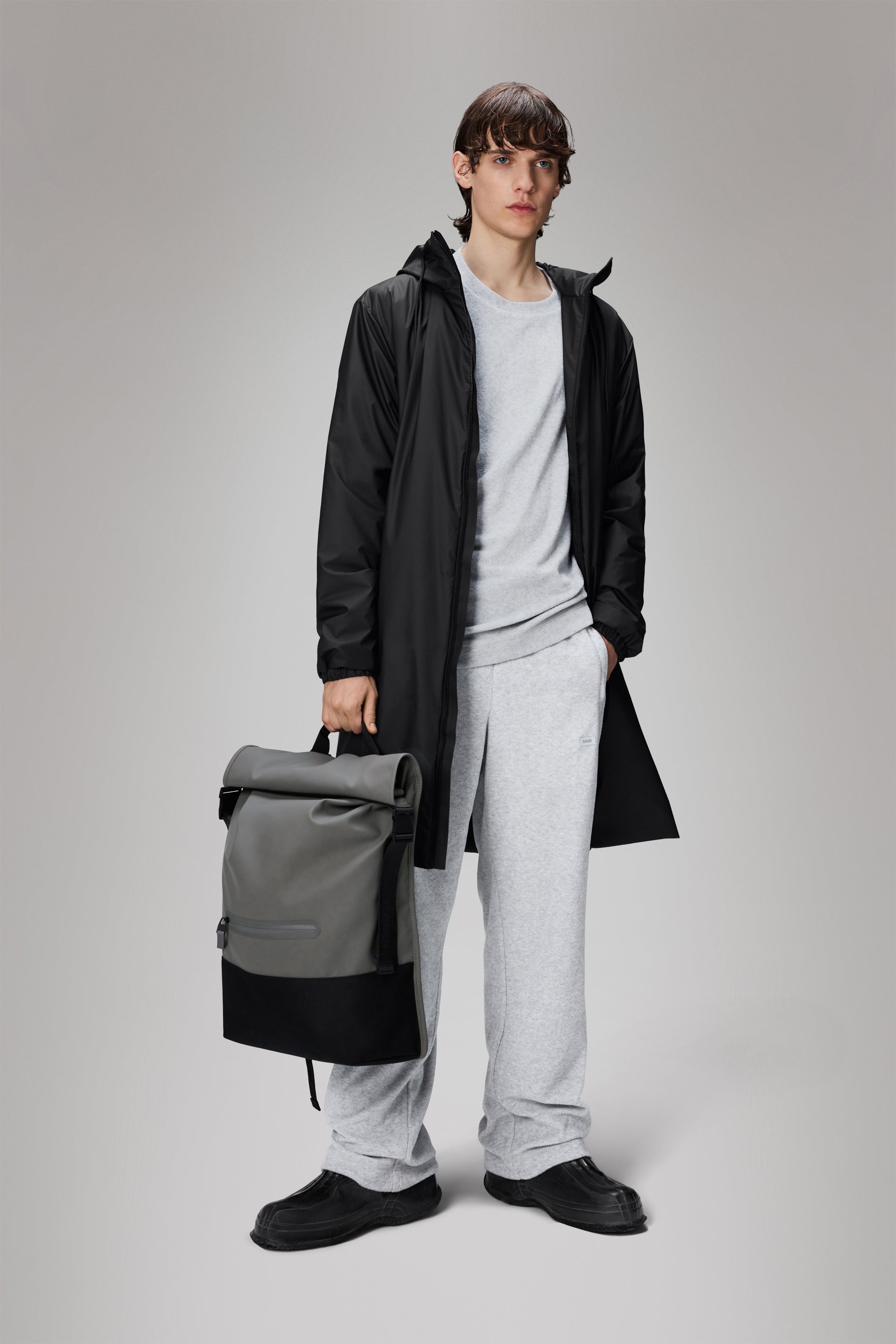 RAINS Lohja Longer Insulated Jacket Black Jacket