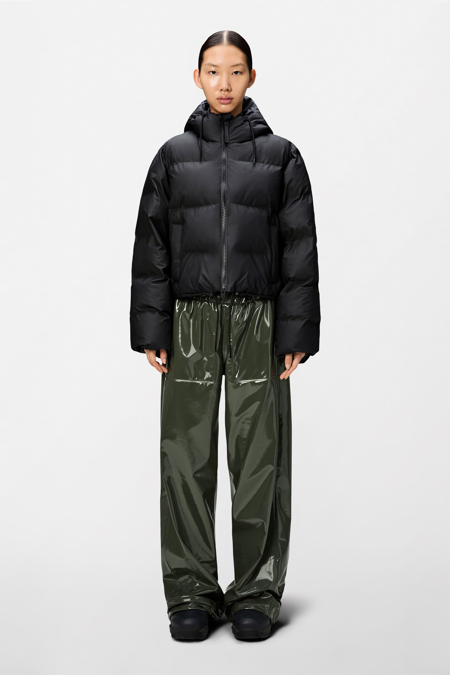 RAINS Alta Short Puffer Jacket Black Jacket