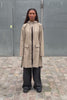 RAINS Curve Long Jacket
 Beige Jacket